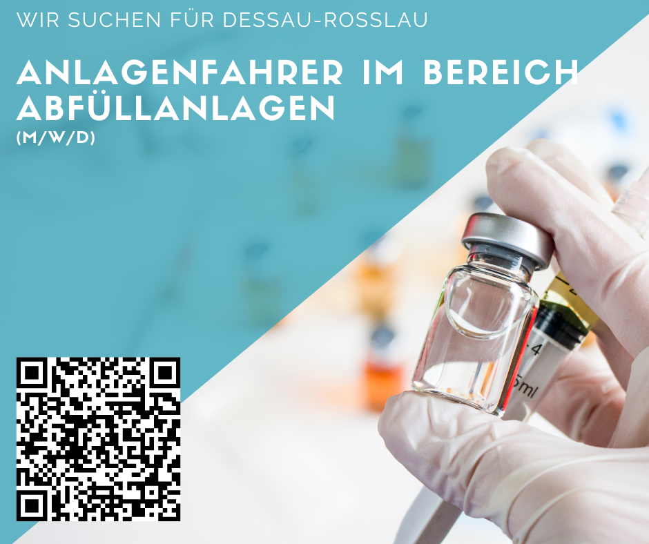 Anlagenfahrer (m/w/d) für Abfüllanlagen in Dessau gesucht - ab 16,62 €