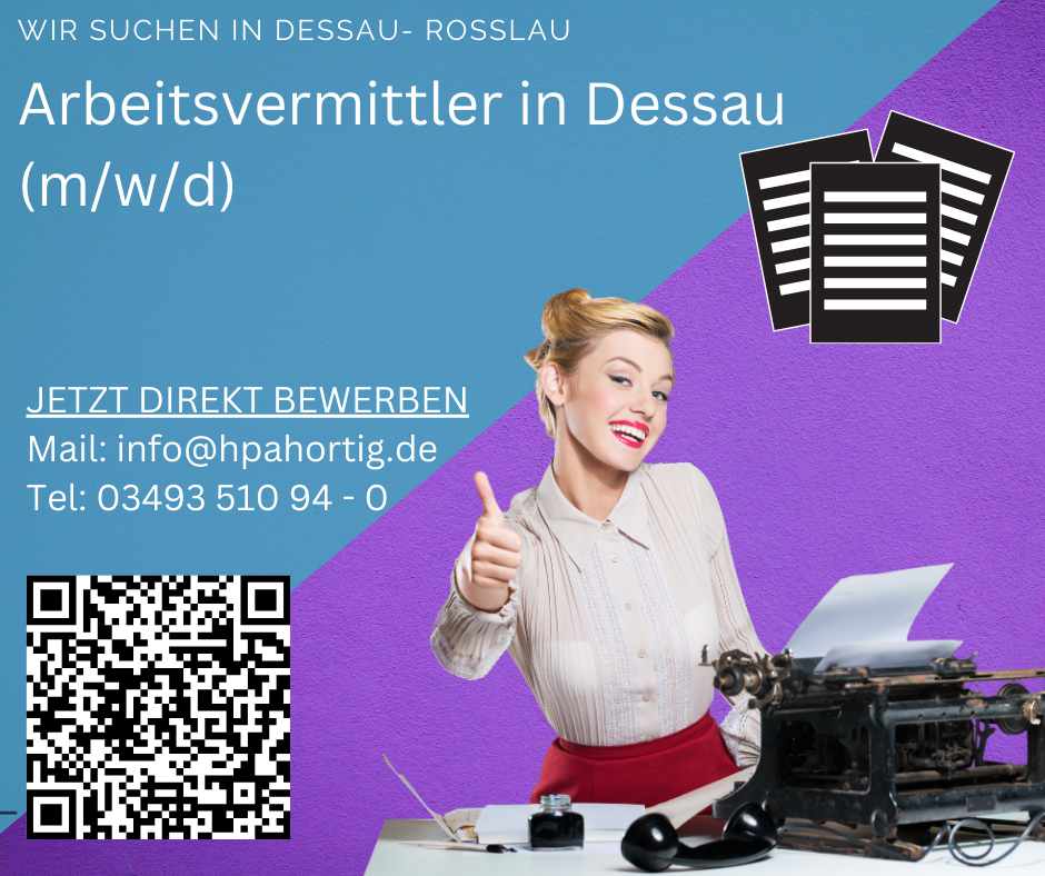 Arbeitsvermittler (m/w/d) in Dessau gesucht 