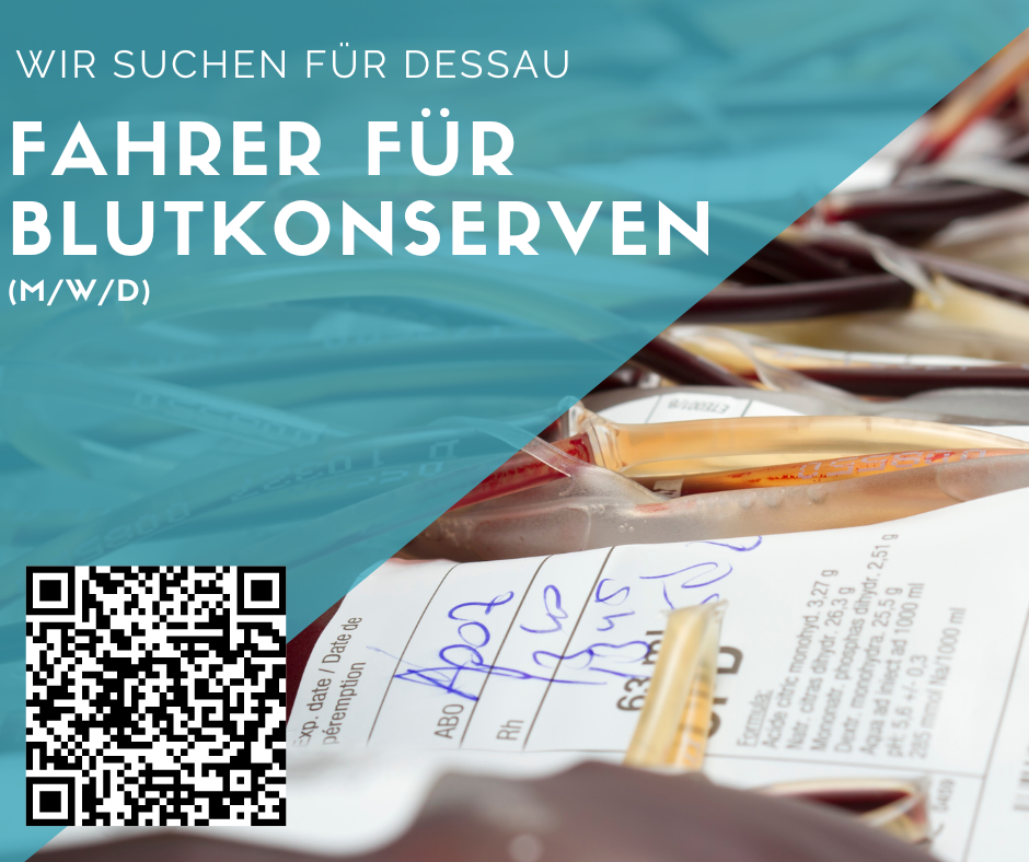 Fahrer/innen für Blutkonserven in Dessau gesucht 
