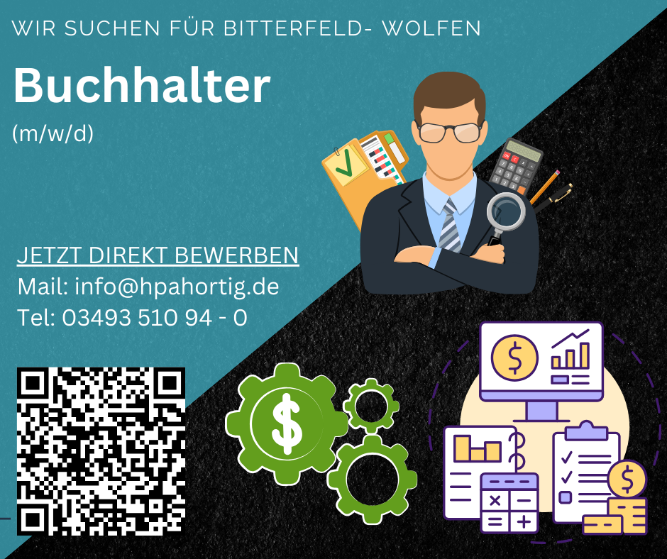 Buchhalter (m/w/d) für Bitterfeld- Wolfen gesucht 
