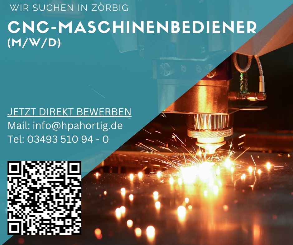 CNC- Maschinenbediener (m/w/d)  in Zörbig gesucht 