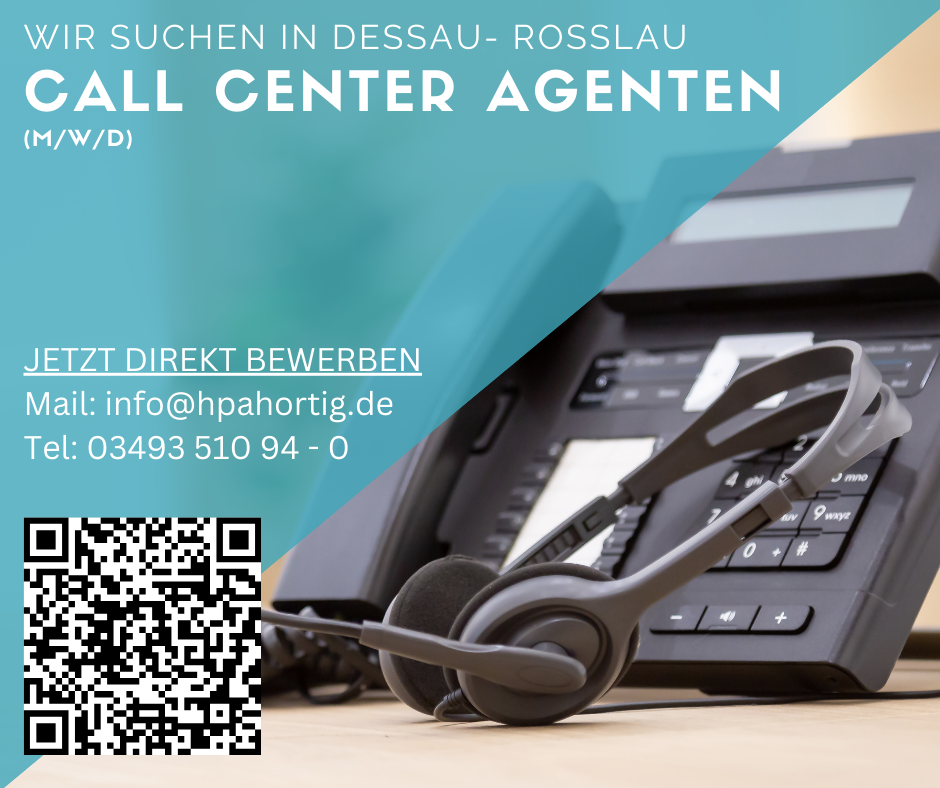 Call Center Agenten (m/w/d) in Dessau- Roßlau 