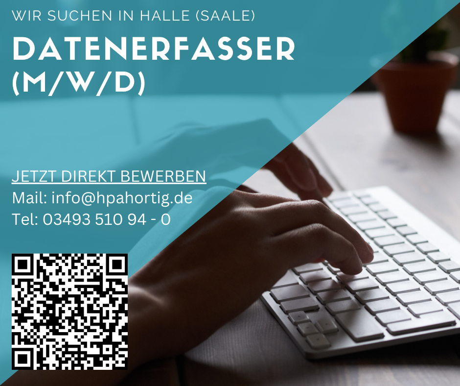Datenerfasser (m/w/d) für Halle (Saale) gesucht - flexible Arbeitszeiten- 