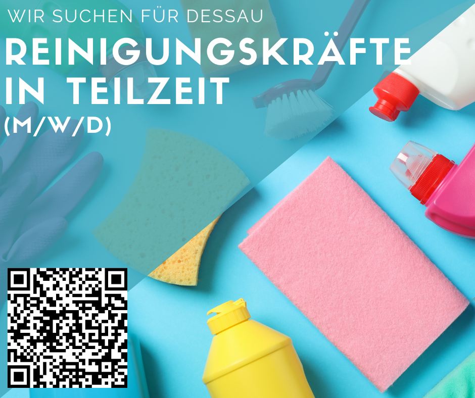 Reinigungskräfte (m/w/d) für Dessau in Teilzeit gesucht 