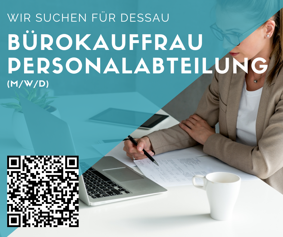 Bürokauffrau / Bürokaufmann (m/w/d) für Personalabteilung in Dessau gesucht 