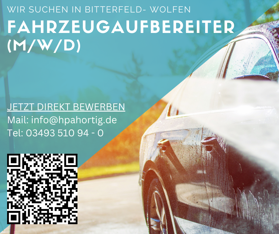 Fahrzeugaufbereiter (m/w/d) für Bitterfeld- Wolfen gesucht 