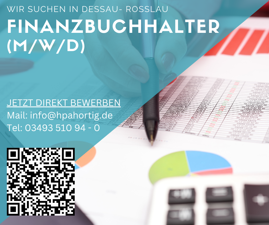 Finanzbuchhalter (m/w/d) in Dessau- Roßlau gesucht 