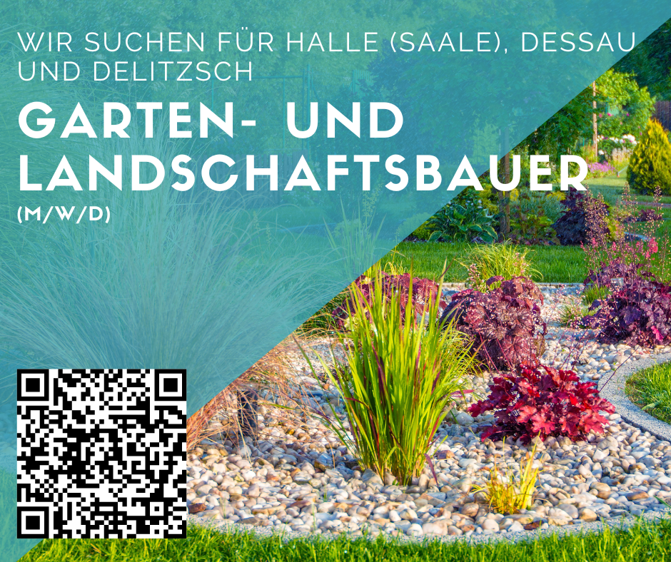 Garten- und Landschaftsbauer (m/w/d) in Halle (Saale), Dessau und Delitzsch gesucht 