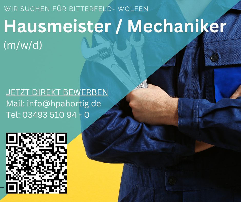 Hausmeister / Mechaniker (m/w/d) - Bitterfeld - Tagschicht - ab 3.000 €