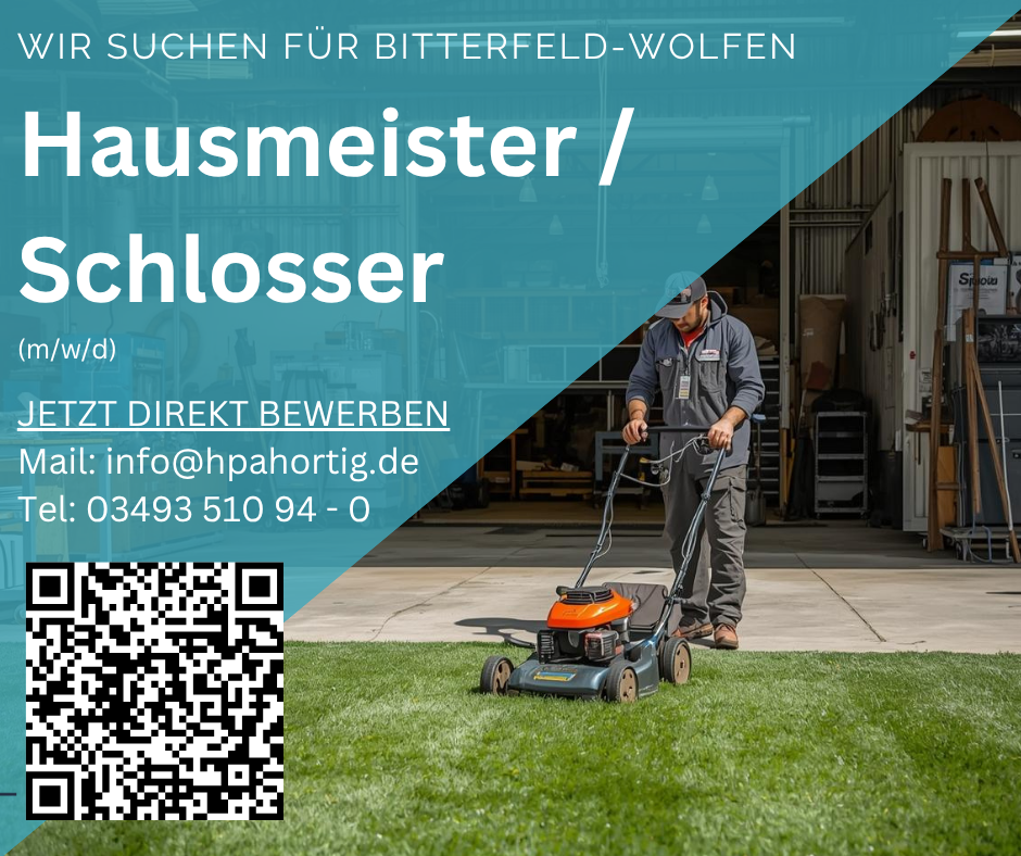 Hausmeister / Schlosser (m/w/d) - Bitterfeld - Tagschicht - ab 2.800 €