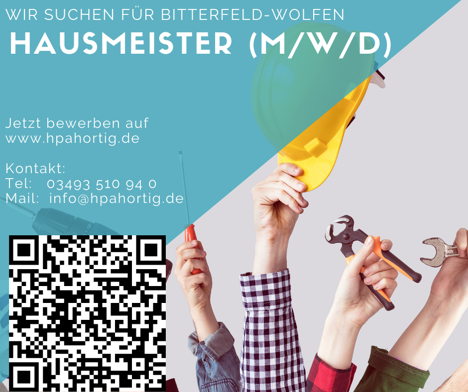 Hausmeister (m/w/d) für Bitterfeld gesucht - ab 15 €