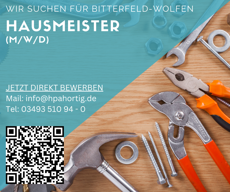 Hausmeister (m/w/d) für Bitterfeld- Wolfen gesucht -Tagschicht- 