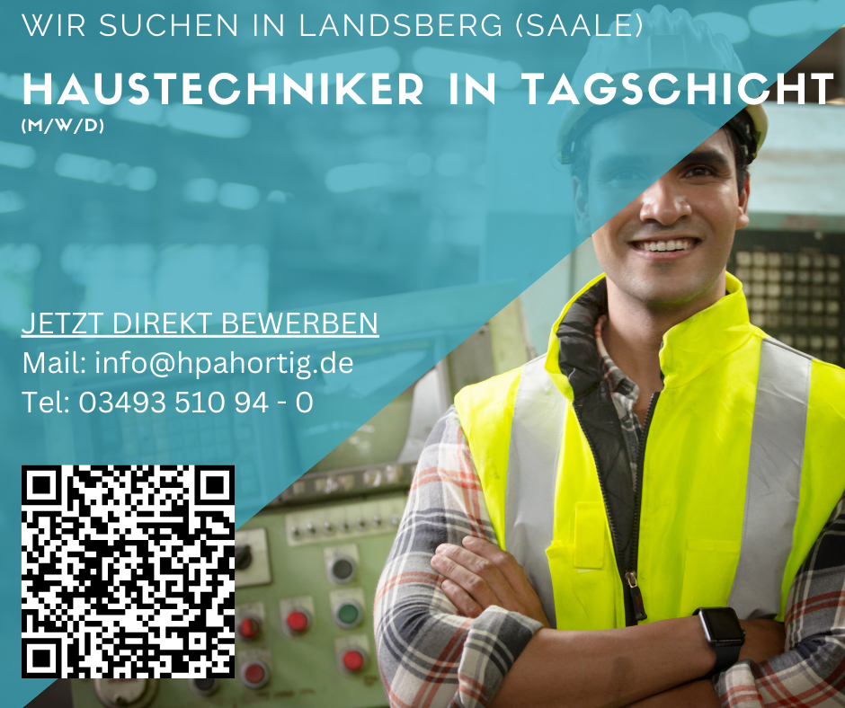 Haustechniker (m/w/d) für Landsberg (Saale) gesucht in Tagschicht 