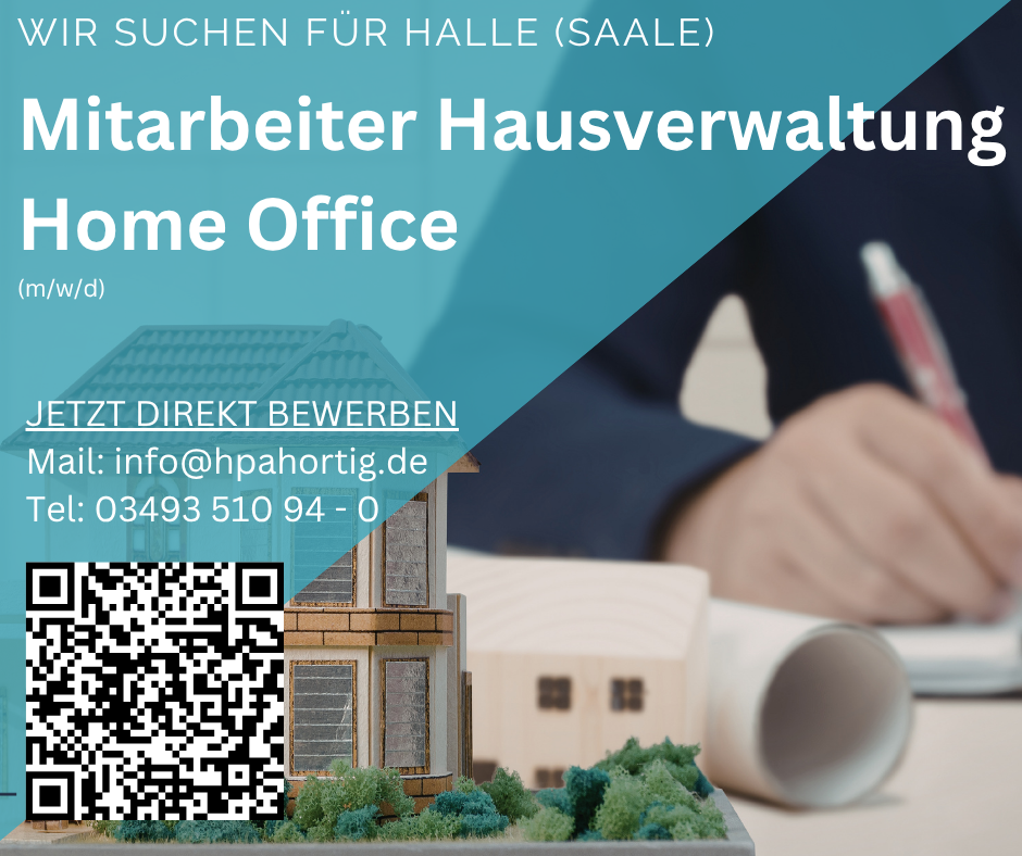 Mitarbeiter Hausverwaltung (m/w/d) - Halle (Saale) - ab 3.500,- € - Home Office