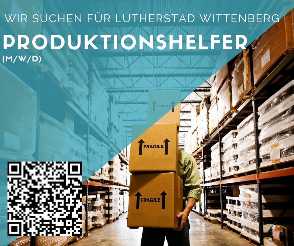 Produktionshelfer/innen für Lutherstadt Wittenberg gesucht 