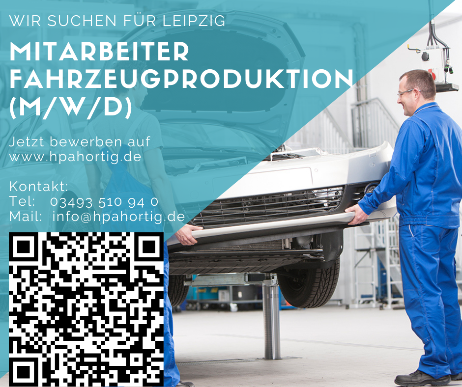 Mitarbeiter Fahrzeugproduktion (m/w/d) für den Raum Leipzig gesucht - ab 19,20 €