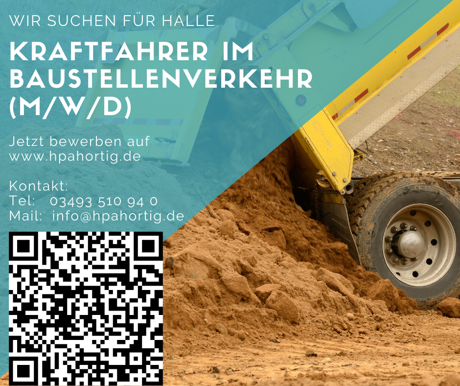 Kraftfahrer (m/w/d) für Halle gesucht - Baustellenverkehr