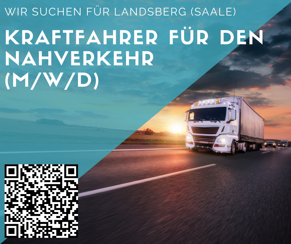 Kraftfahrer (m/w/d) für Landsberg (Saale)  gesucht 