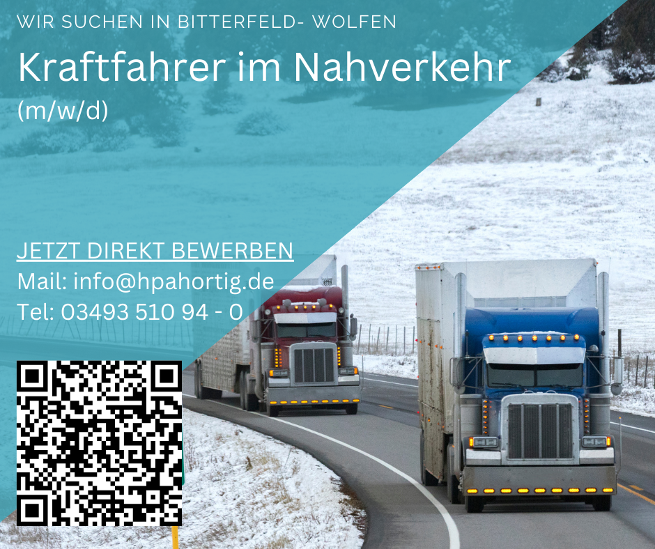 Kraftfahrer (m/w/d) im Nahverkehr für Bitterfeld- Wolfen gesucht 
