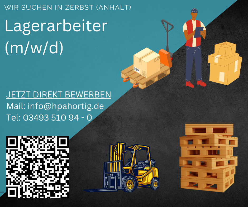 Lagerarbeiter (m/w/d) für Zerbst (Anhalt) gesucht  