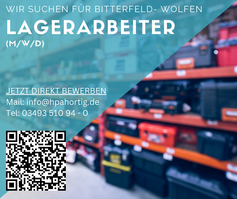 Lagerarbeiter (m/w/d) für Bitterfeld-Wolfen gesucht 
