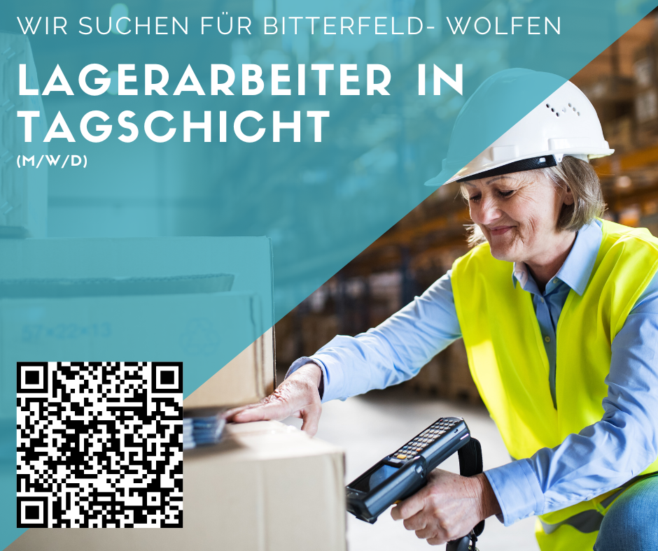 Lagerarbeiter (m/w/d) in Tagschicht gesucht für Bitterfeld- Wolfen