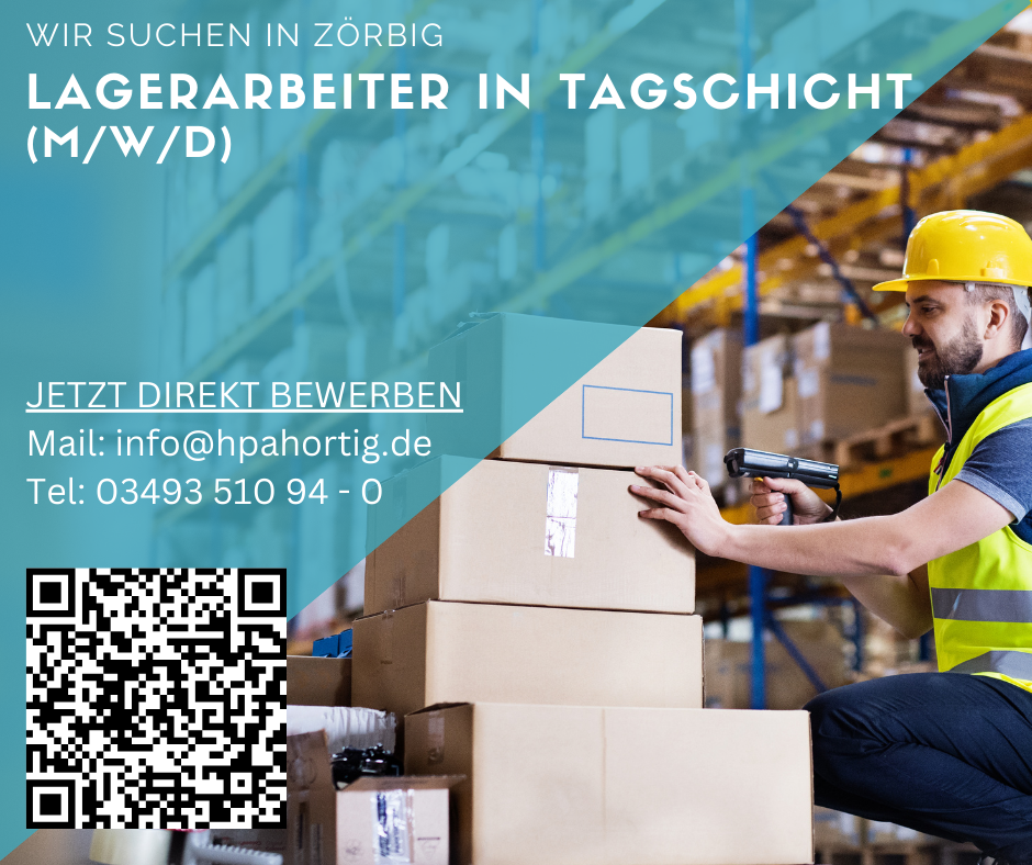 Lagerarbeiter (m/w/d) in Zörbig in Tagschicht gesucht 