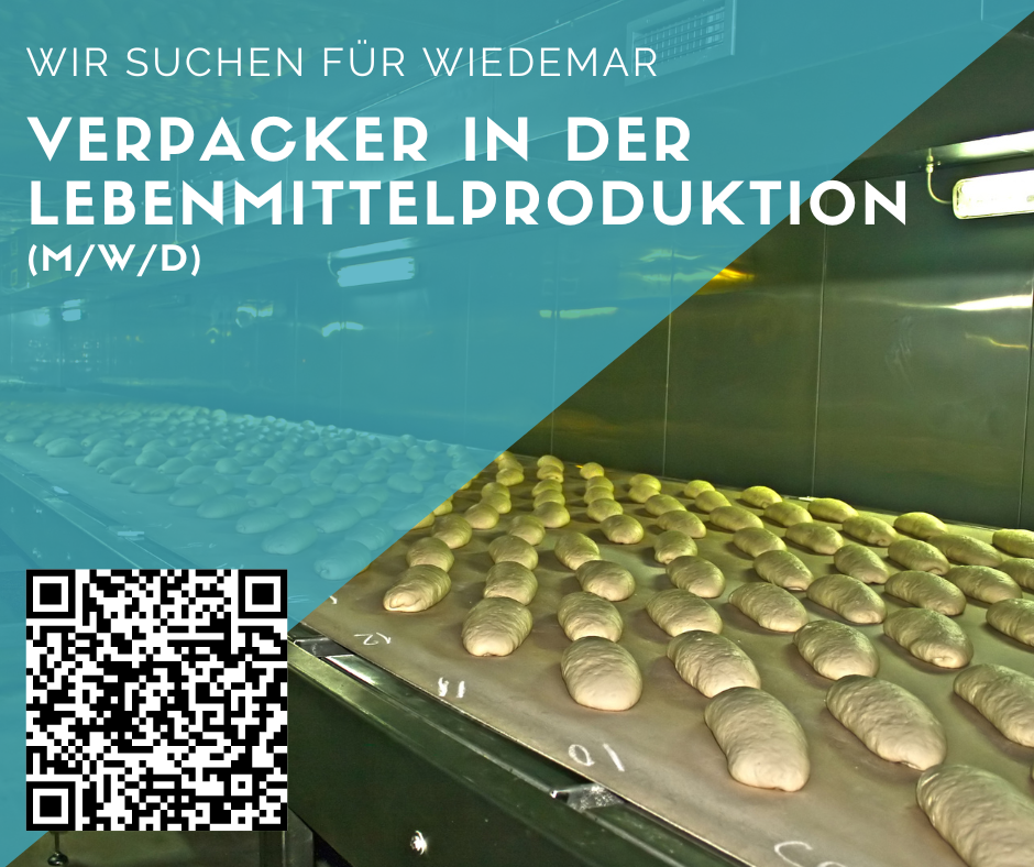 Verpacker (m/w/d) in der Lebensmittelproduktion für Wiedemar gesucht 