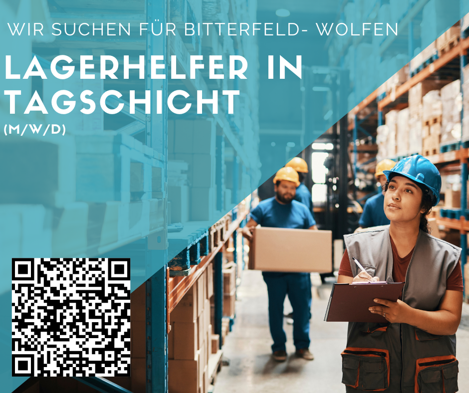 Lagerhelfer/in in Bitterfeld- Wolfen in Tagschicht gesucht 