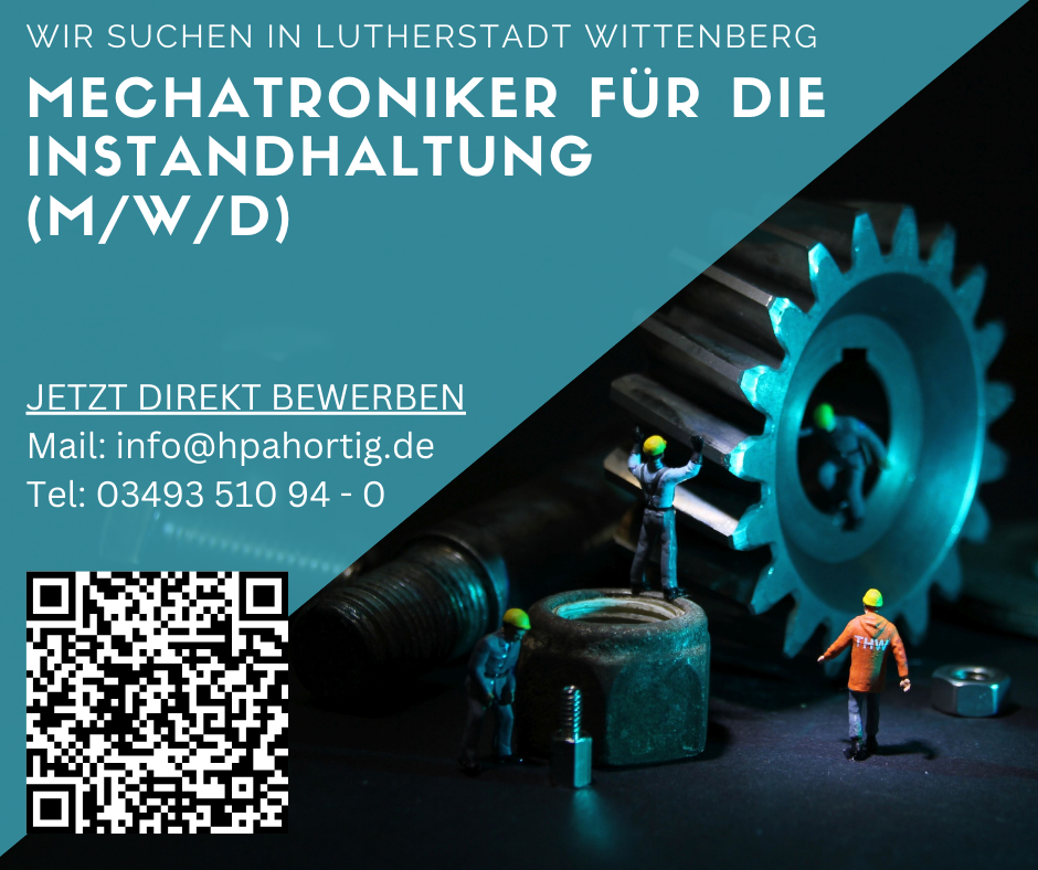 Mechatroniker (m/w/d) für die Instandhaltung in Lutherstadt Wittenberg gesucht 