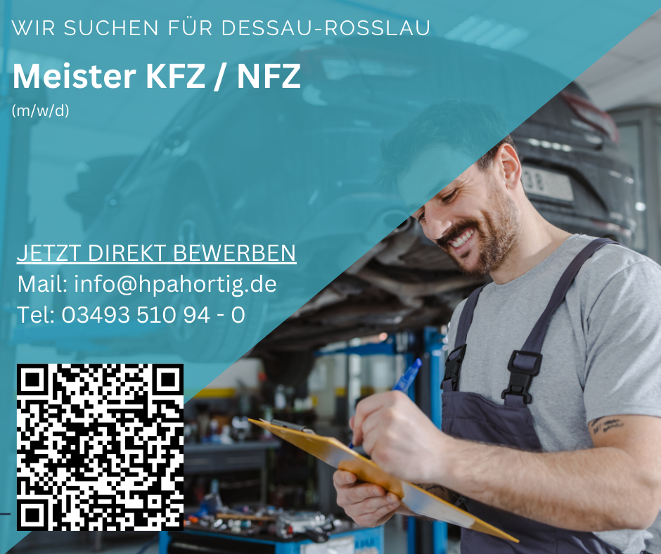 Werkstattmeister PKW / NFZ (m/w/d) für Dessau-Roßlau gesucht - ab 5.000 € Brutto 