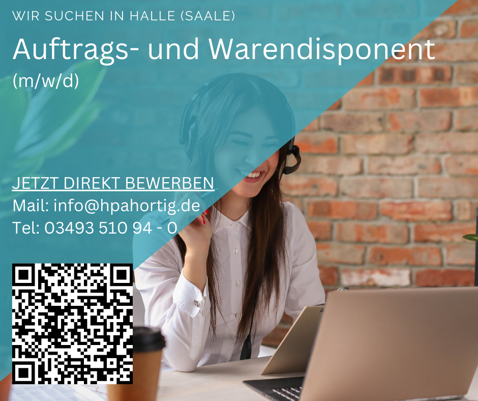Auftrags- und Warendisponent (m/w/d) - Halle (Saale) - ab 3.200 €