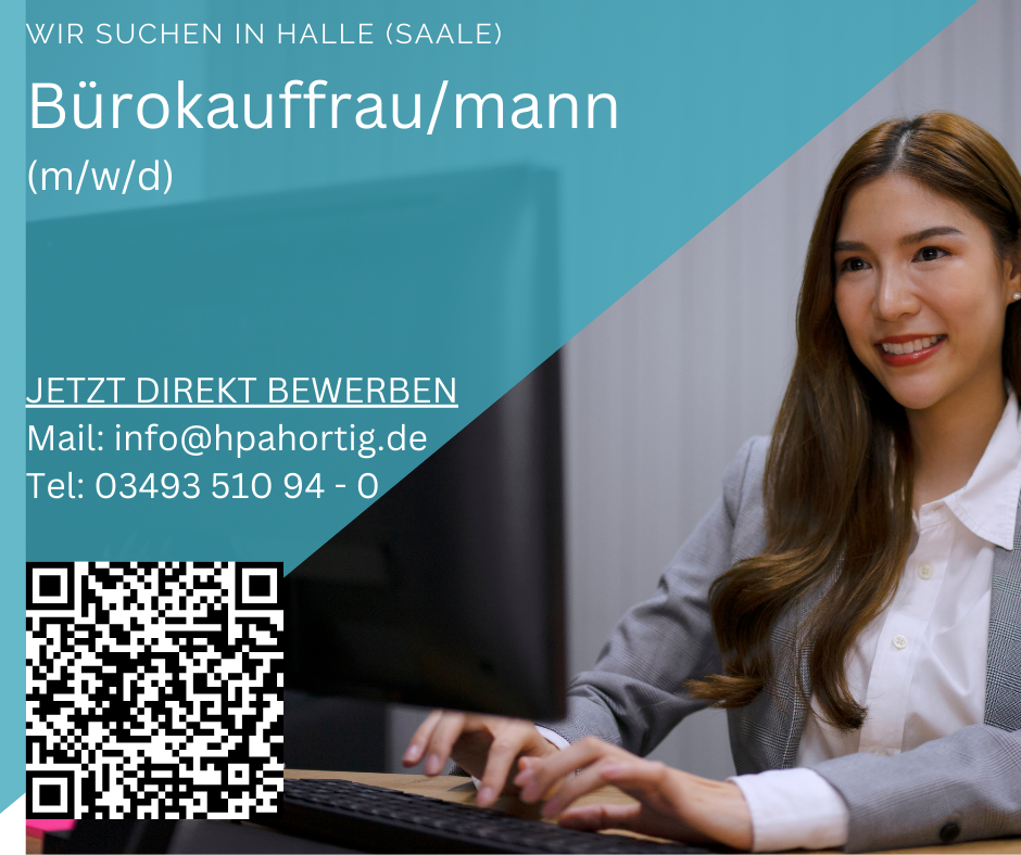 Bürokauffrau/ Bürokaufmann (m/w/d) in Halle (Saale) gesucht 