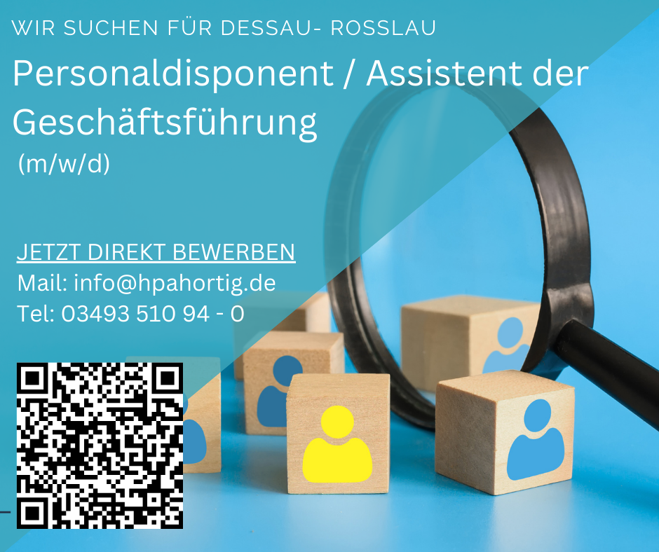 Personaldisponent/ Assistent der Geschäftsführung (m/w/d) für Dessau gesucht 