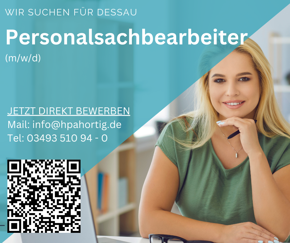 Personalsachbearbeiter (m/w/d) für Dessau-Roßlau