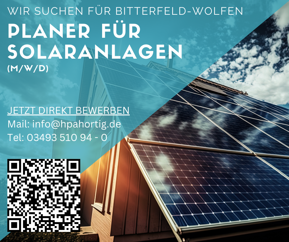 Planer für Solaranlagen (m/w/d) Bitterfeld-Wolfen