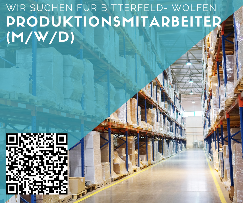 Produktionsmitarbeiter (m/w/d) für Bitterfeld - Wolfen gesucht 