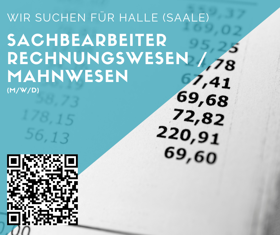 Sachbearbeiter/in für das Rechnungswesen / Mahnwesen in Halle (Saale) gesucht 
