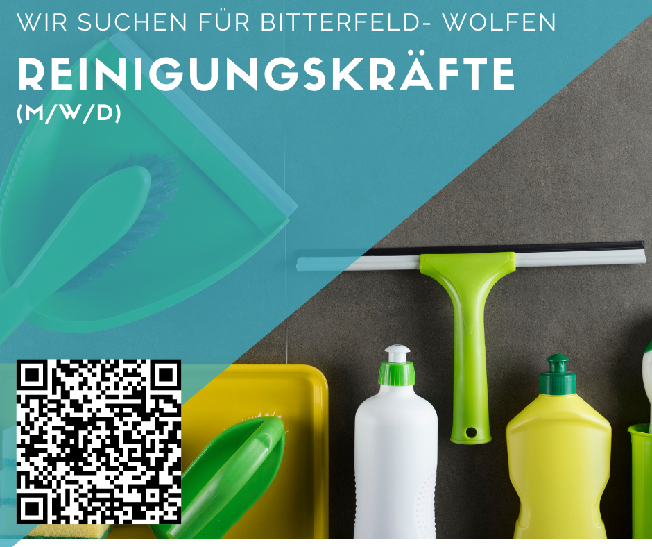 Reinigungskraft (m/w/d) für Bitterfeld- Wolfen gesucht (Voll- oder Teilzeit) 