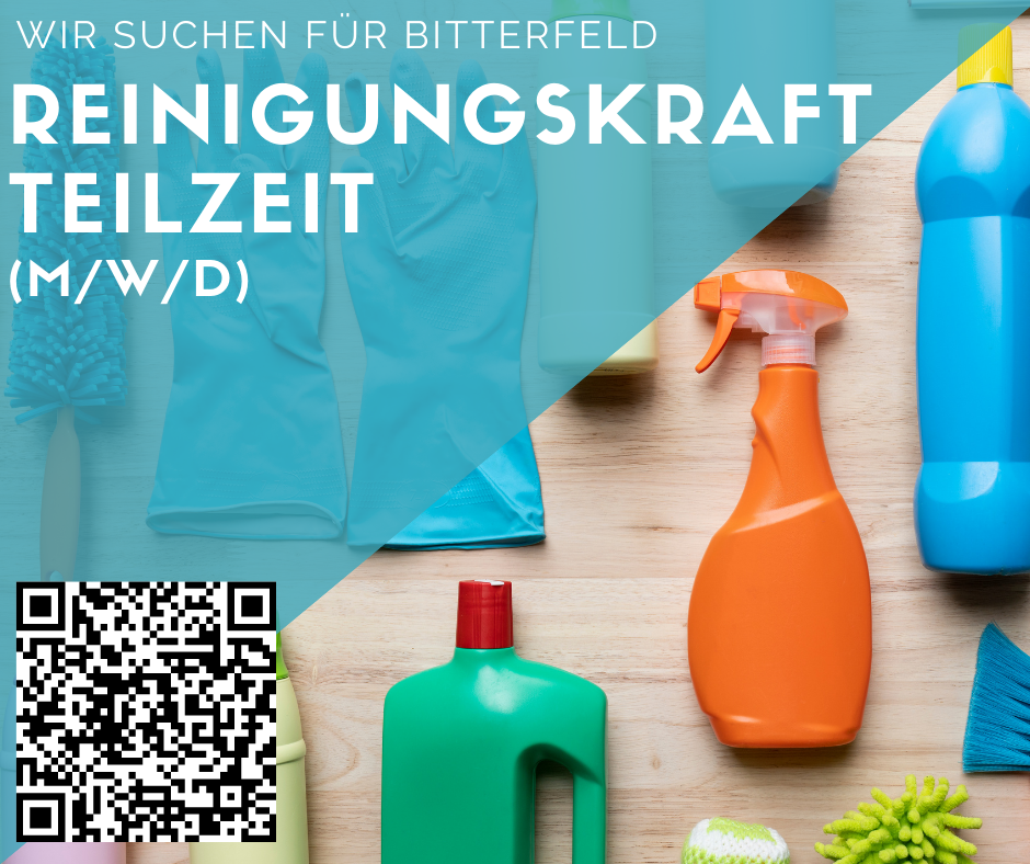 Reinigungskraft (m/w/d) für Bitterfeld- Wolfen gesucht -Teilzeit- 