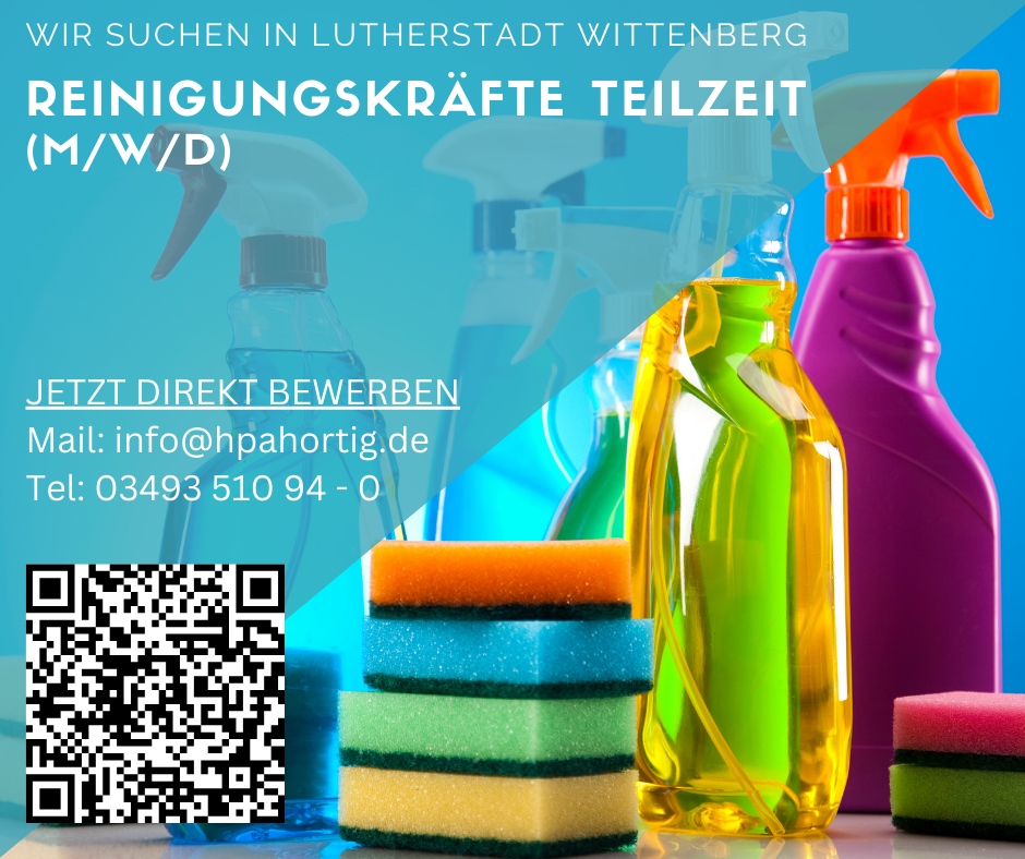 Reinigungskraft (m/w/d) in Lutherstadt Wittenberg gesucht (35h/ Woche) 