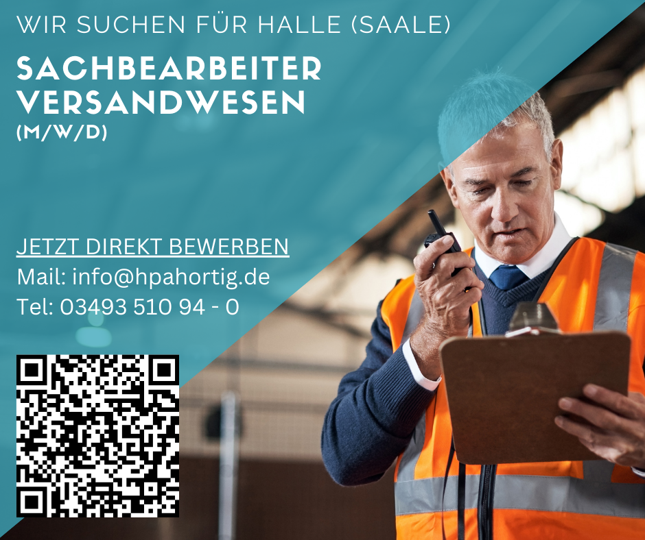 Sachbearbeiter Versandwesen (m/w/d) Halle (Saale) - Tagschicht 