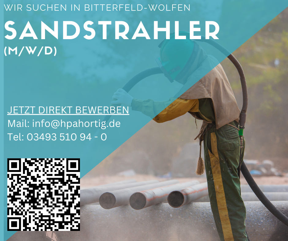 Sandstrahler (m/w/d) in Bitterfeld - Wolfen gesucht 