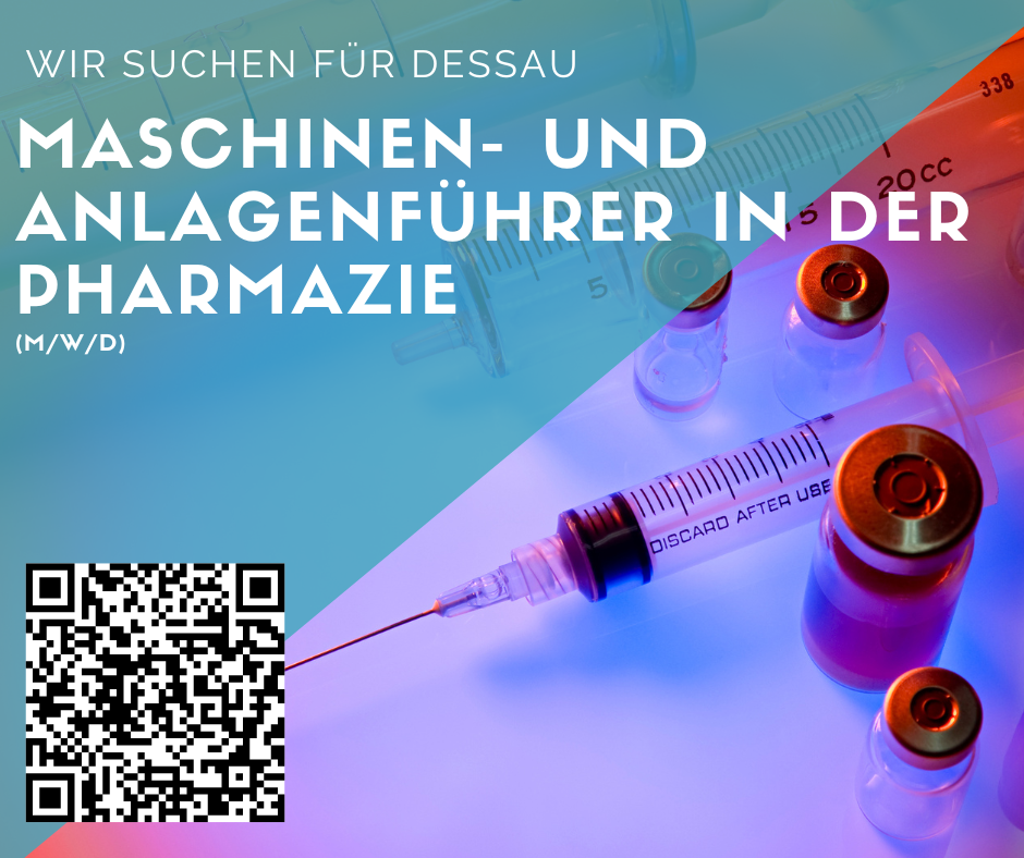 Maschinen- und Analgenführer (m/w/d) in der Pharmazie für Dessau gesucht 