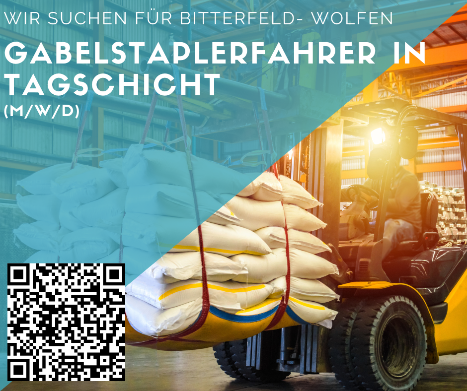Staplerfahrer/in für Bitterfeld- Wolfen in Tagschicht gesucht 