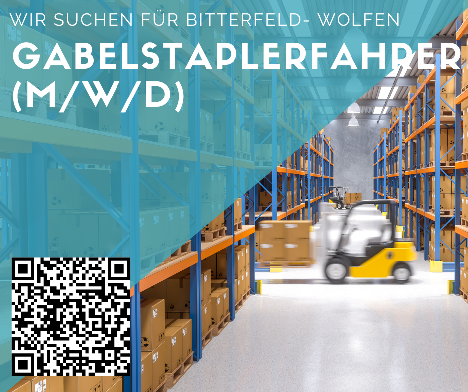 Gabelstaplerfahrer/in für Bitterfeld- Wolfen gesucht 