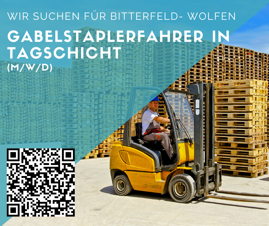 Gabelstaplerfahrer (m/w/d) in Bitterfeld- Wolfen gesucht -Tagschicht-