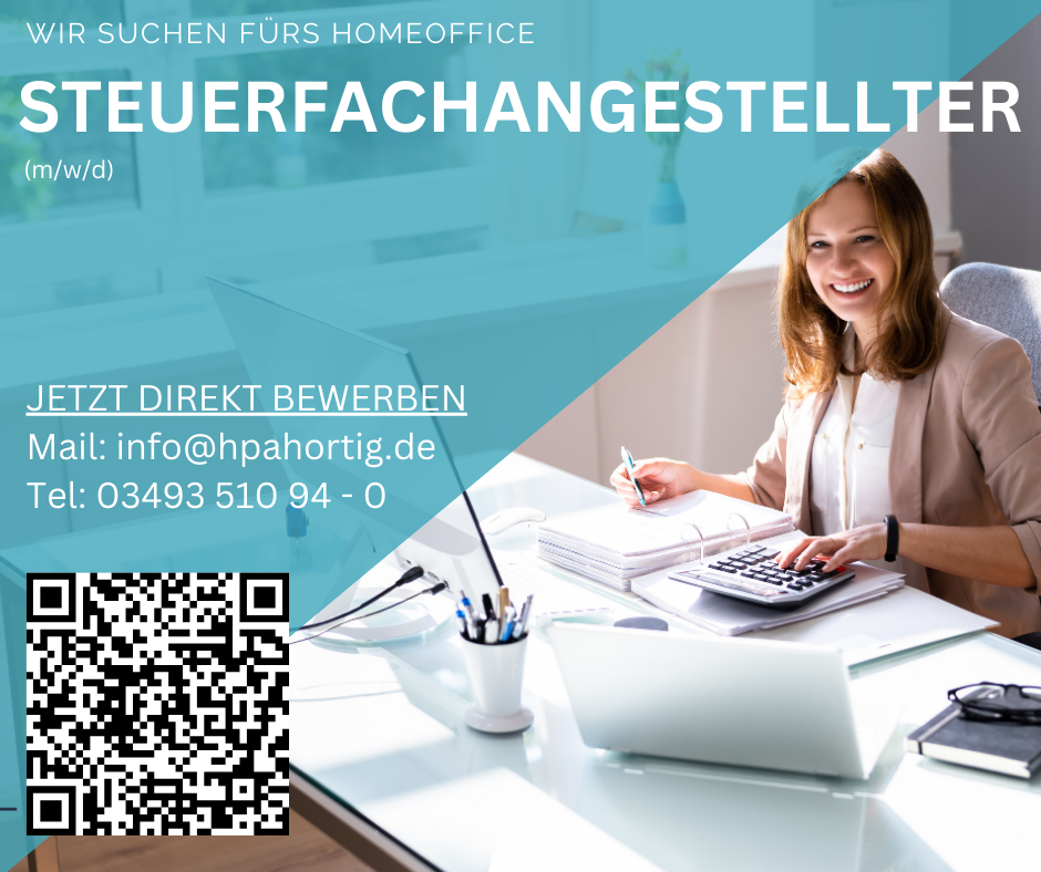 Steuerfachangestellte (m/w/d) - VZ / TZ - 100 % HOMEOFFICE