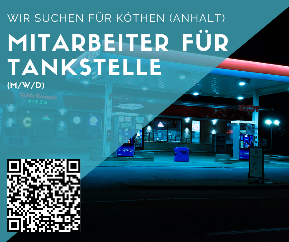 Mitarbeiter/in (m/w/d) für Tankstelle in Köthen (Anhalt) gesucht 