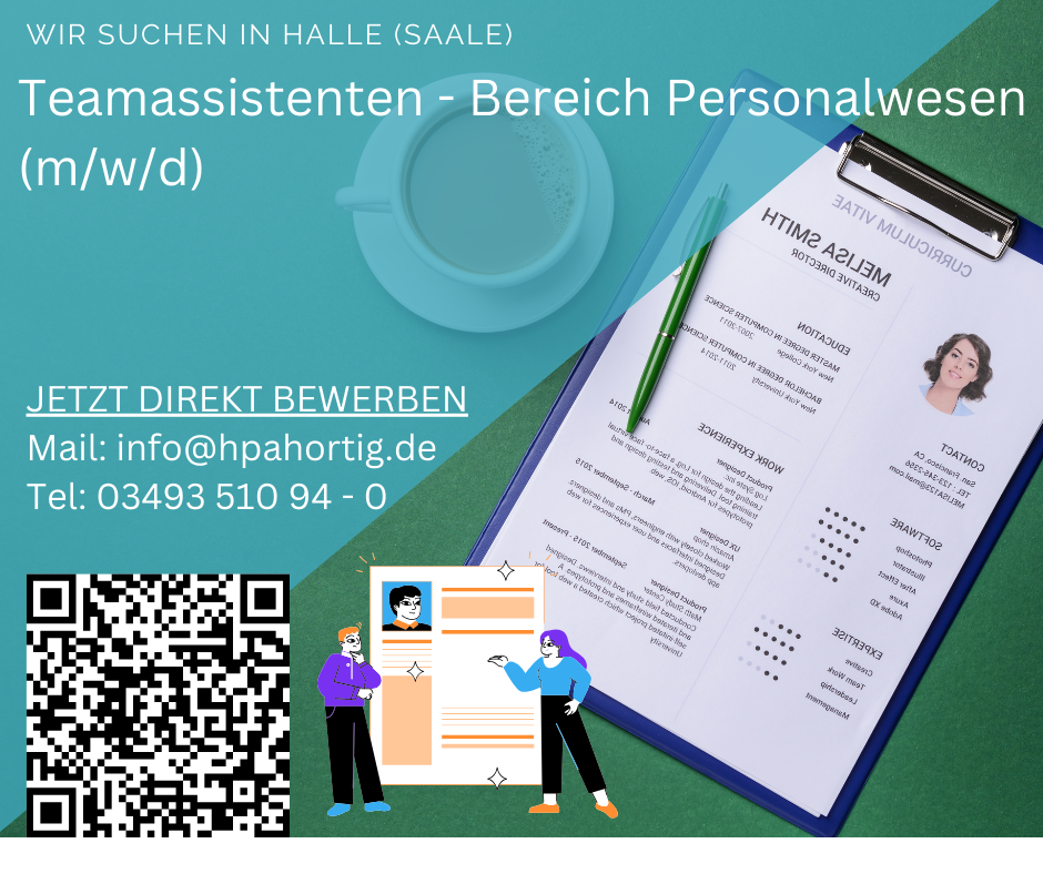 Teamassistenten (m/w/d) für den Bereich Personalwesen in Halle (Saale) gesucht 